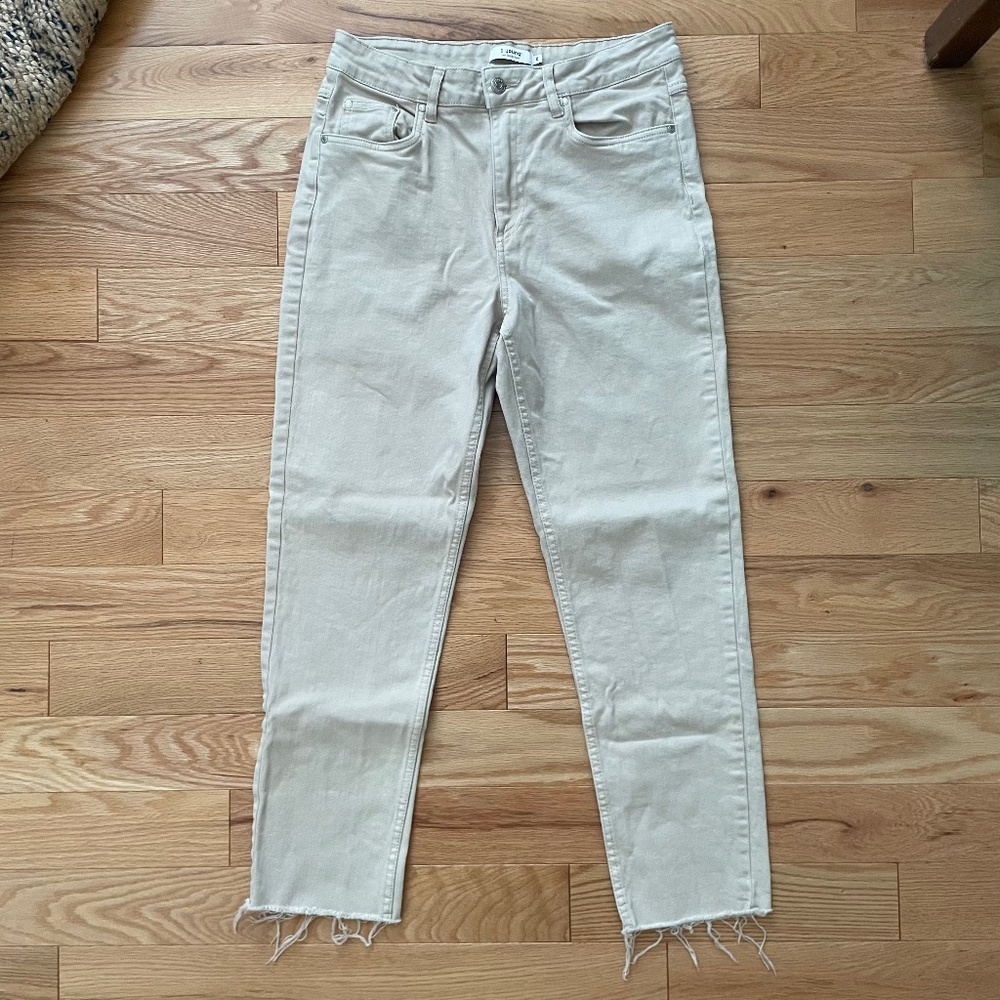 B young ecru denim jeans